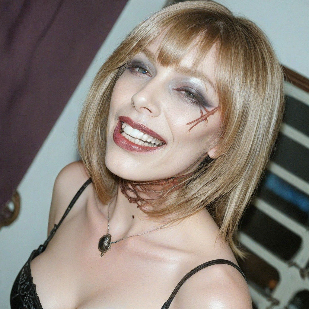 Gothic Victorian Dame in Latex Makeup Corset