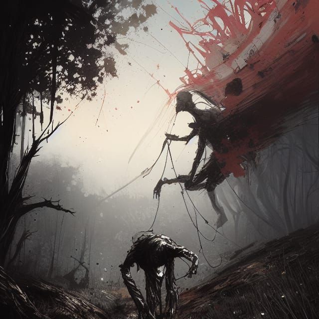 Terrifying Horror Character as Speed Painting