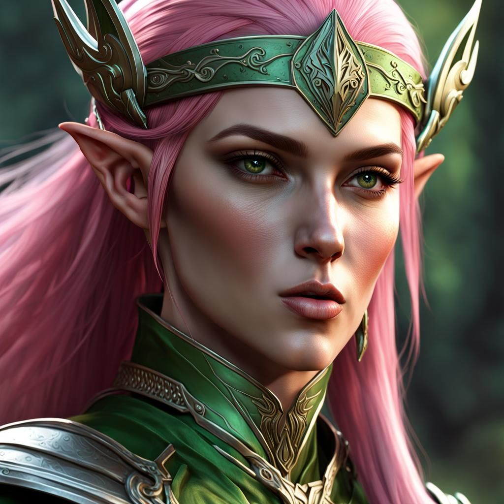 Evil High Elf Princess Overseeing Battle