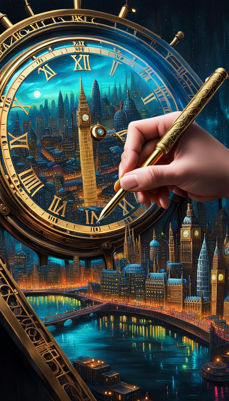 Steampunk Fairy Godmother Paints Neon London