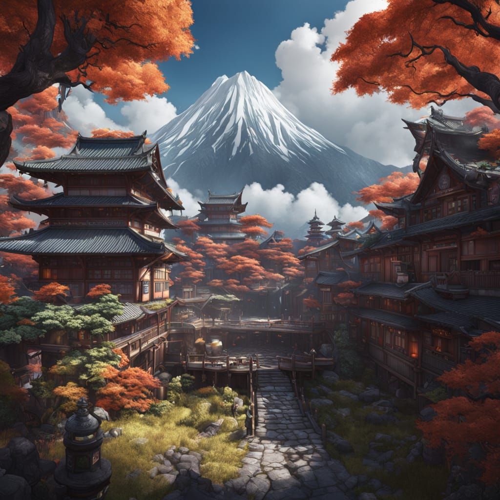 Naruto Fantasy Concept Art in Deep Color