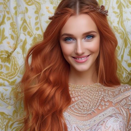 Exquisite Princess with Colorful Braids