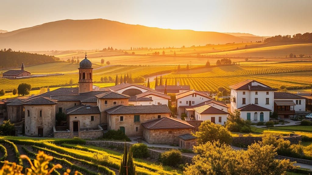 Village Harmony in Warm Light