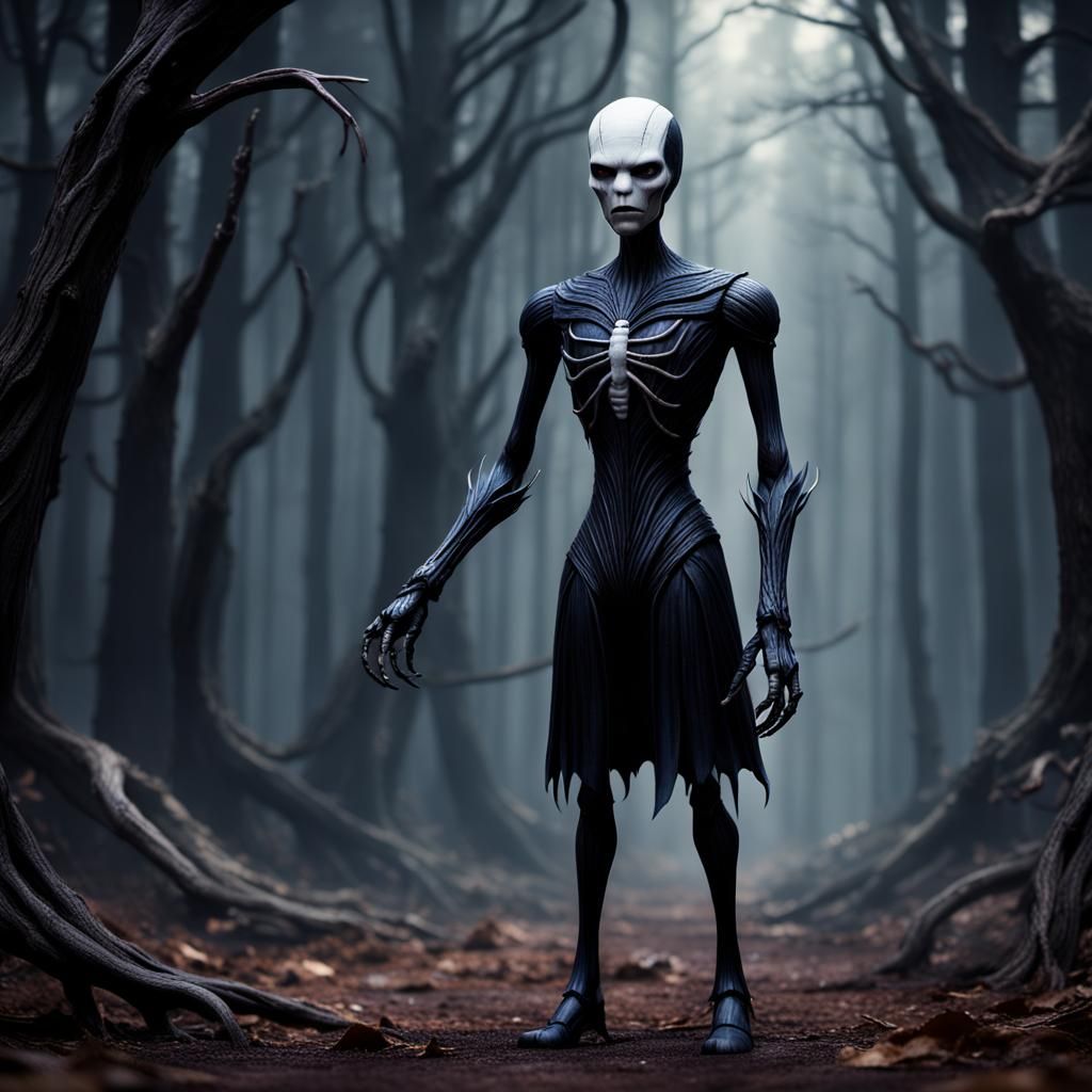 Fantastical Porcelain Behemoth Doll, Detailed Matte Painting