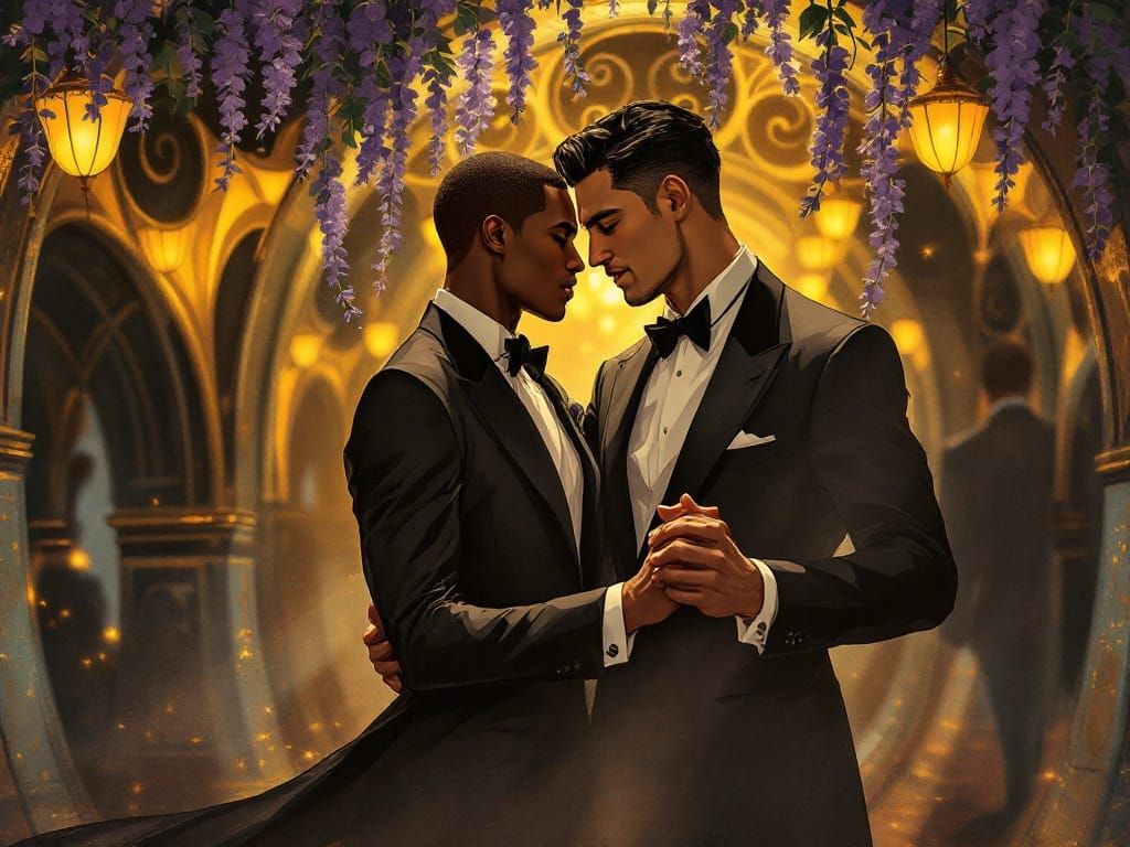 Romantic Jazz Age Couple Lost in Lavish Speakeasy