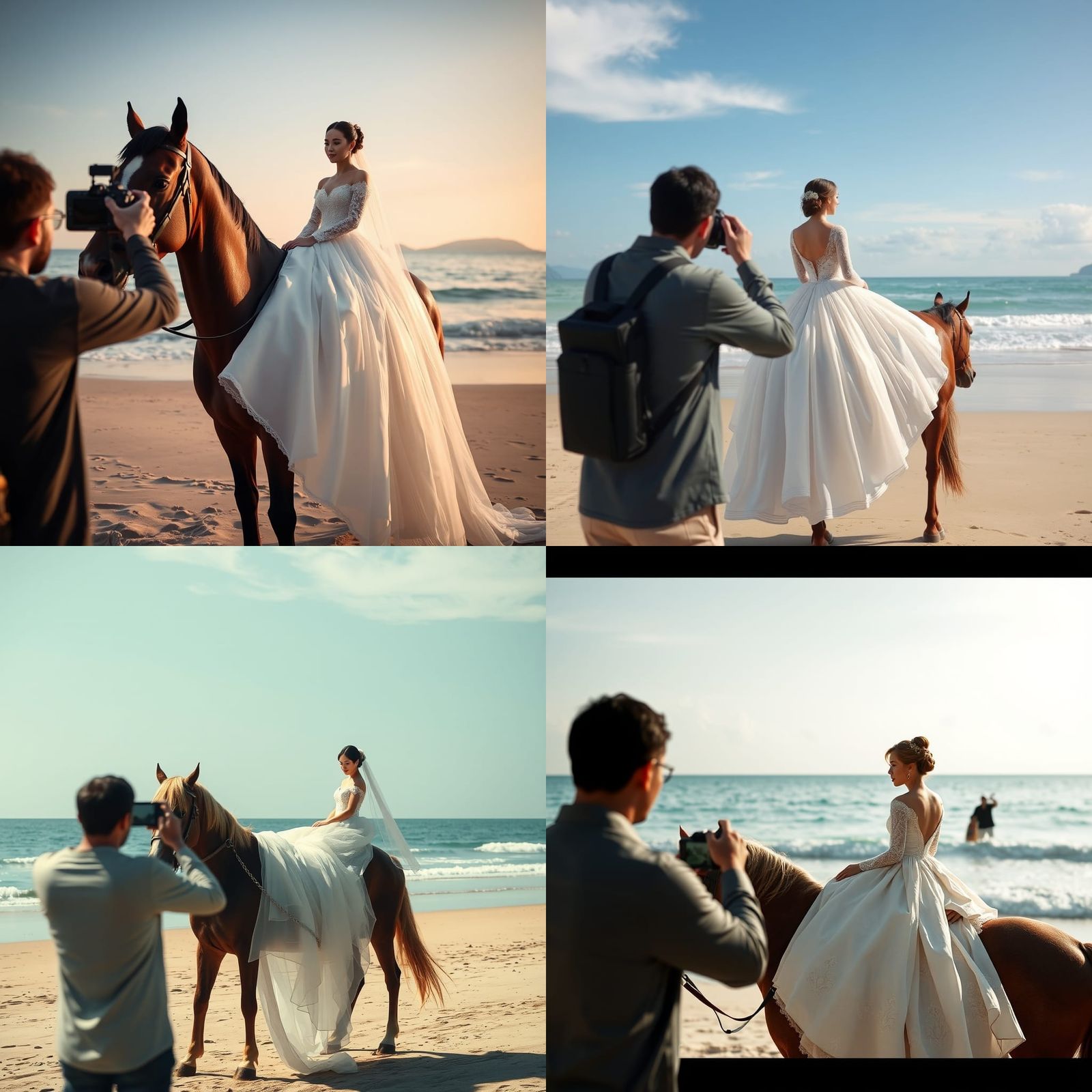 Thailand Beach: Bride on Horseback, Photography Session