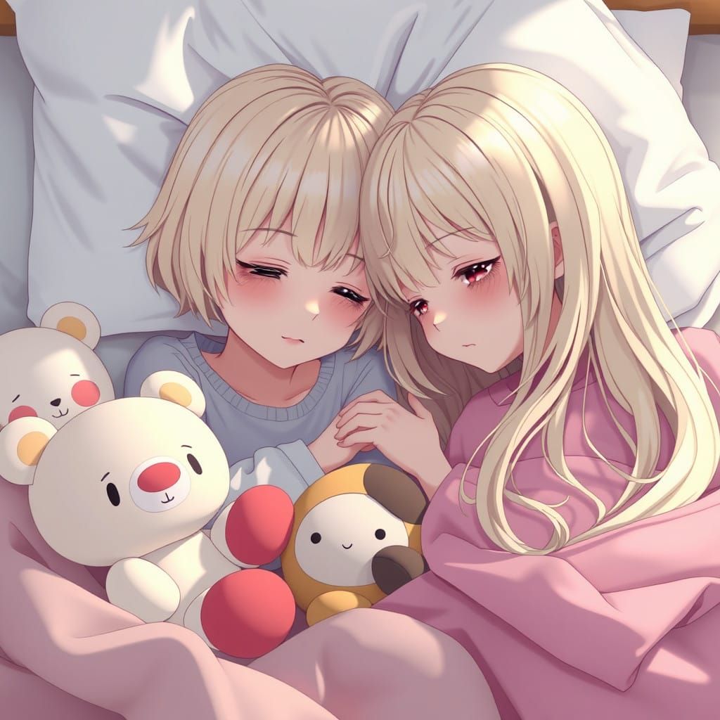 Best Friends Forever in a Cozy Bedtime Scene