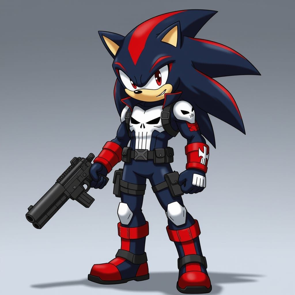 Shadow the Hedgehog as The Punisher