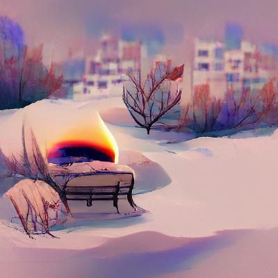 Abstract Winter: Absence of Warmth Concept