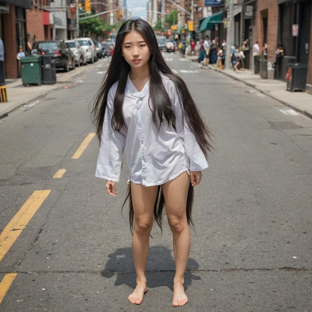 Hyperrealistic Princess in New York Street