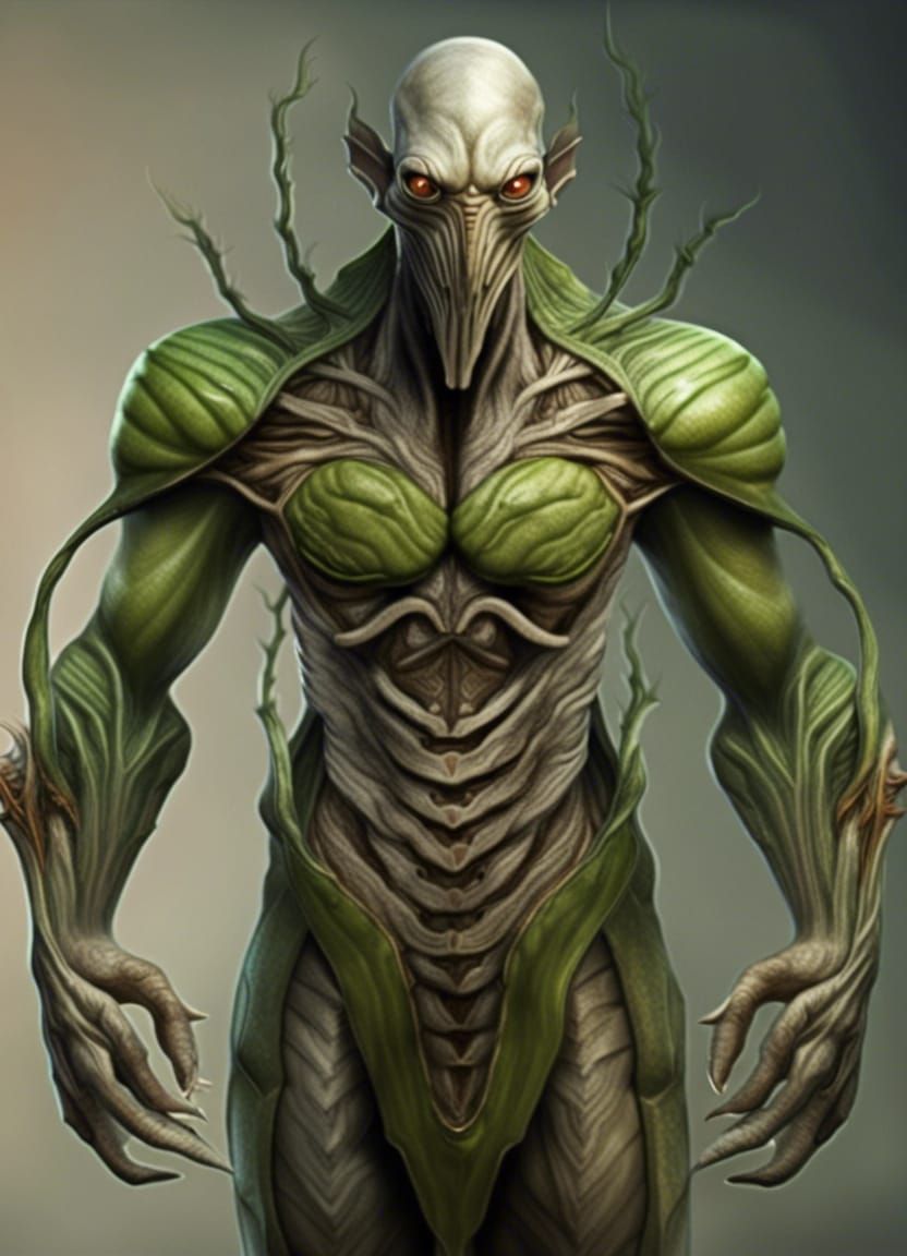 Detailed Alien Portrait in Cel-Shaded Style