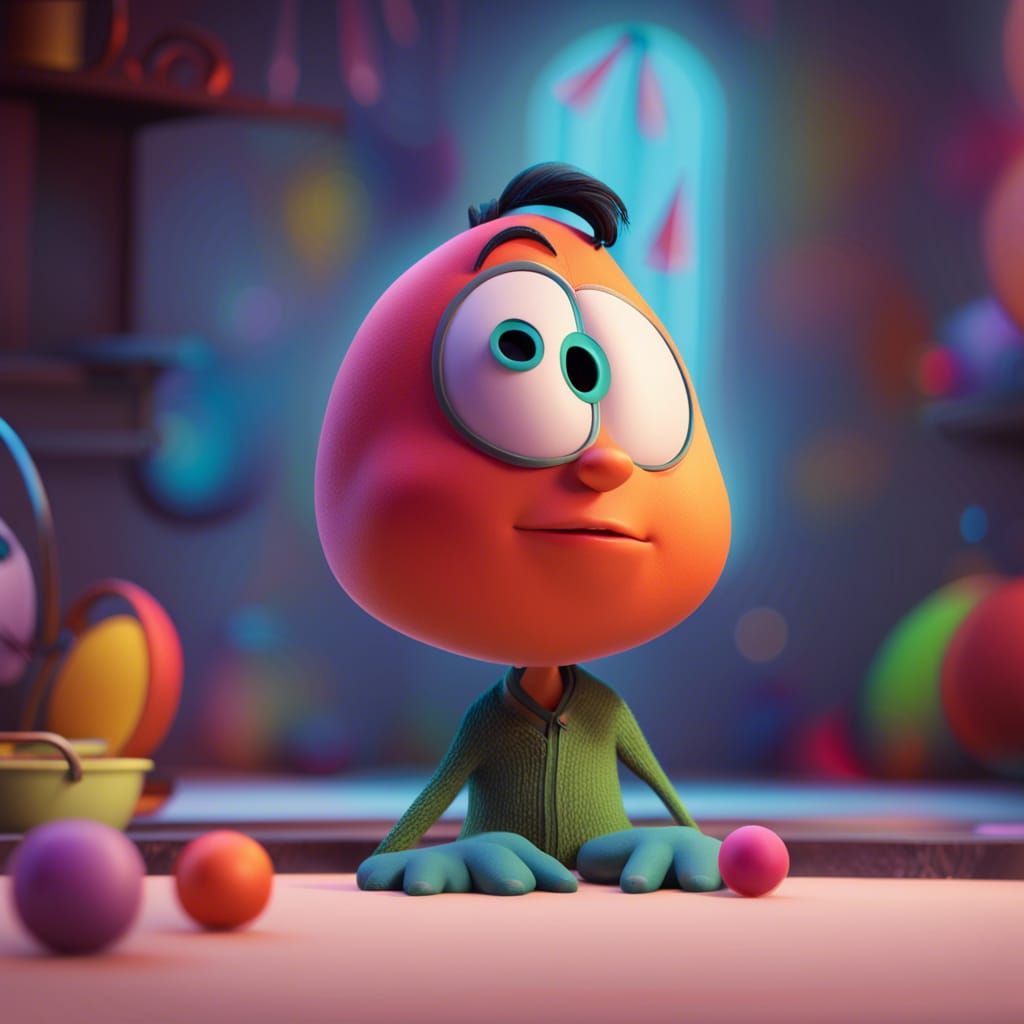 Pixar-Style 3D Character Concept Art
