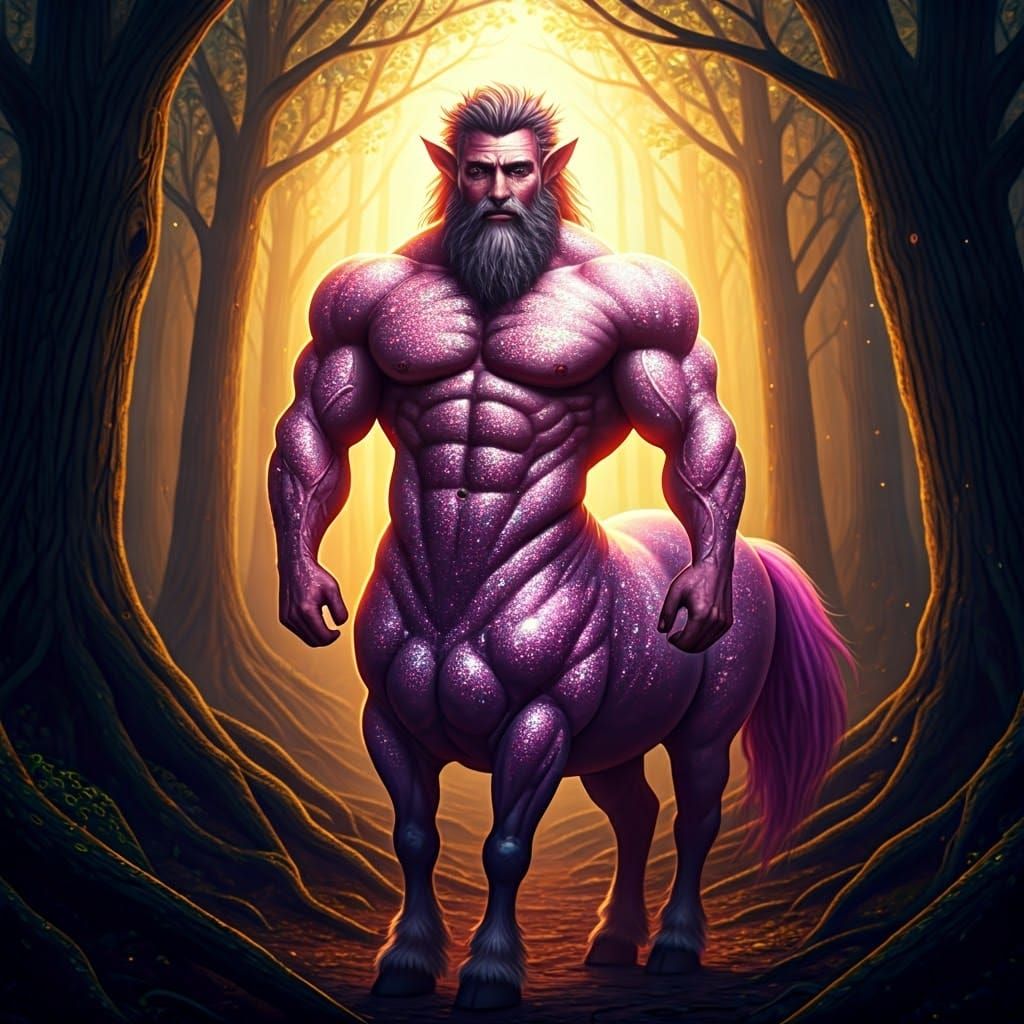 Pink glitter disco Centaur