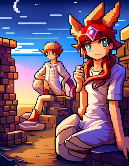 Pixel Art Digimon Virtual Pet