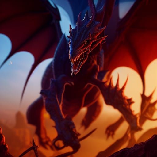 Dragon Attack: Detailed Matte Painting in Unreal Engine