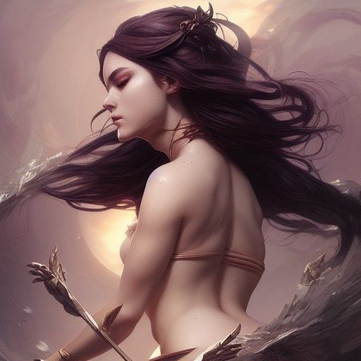 Goddess of War: Hyper-Detailed Feminine Figure