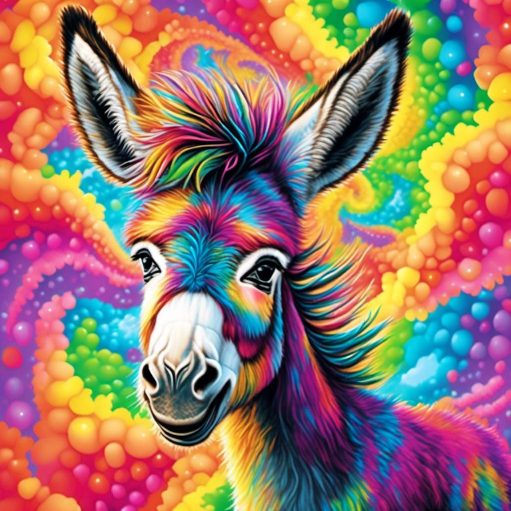 Baby Donkey rainbow