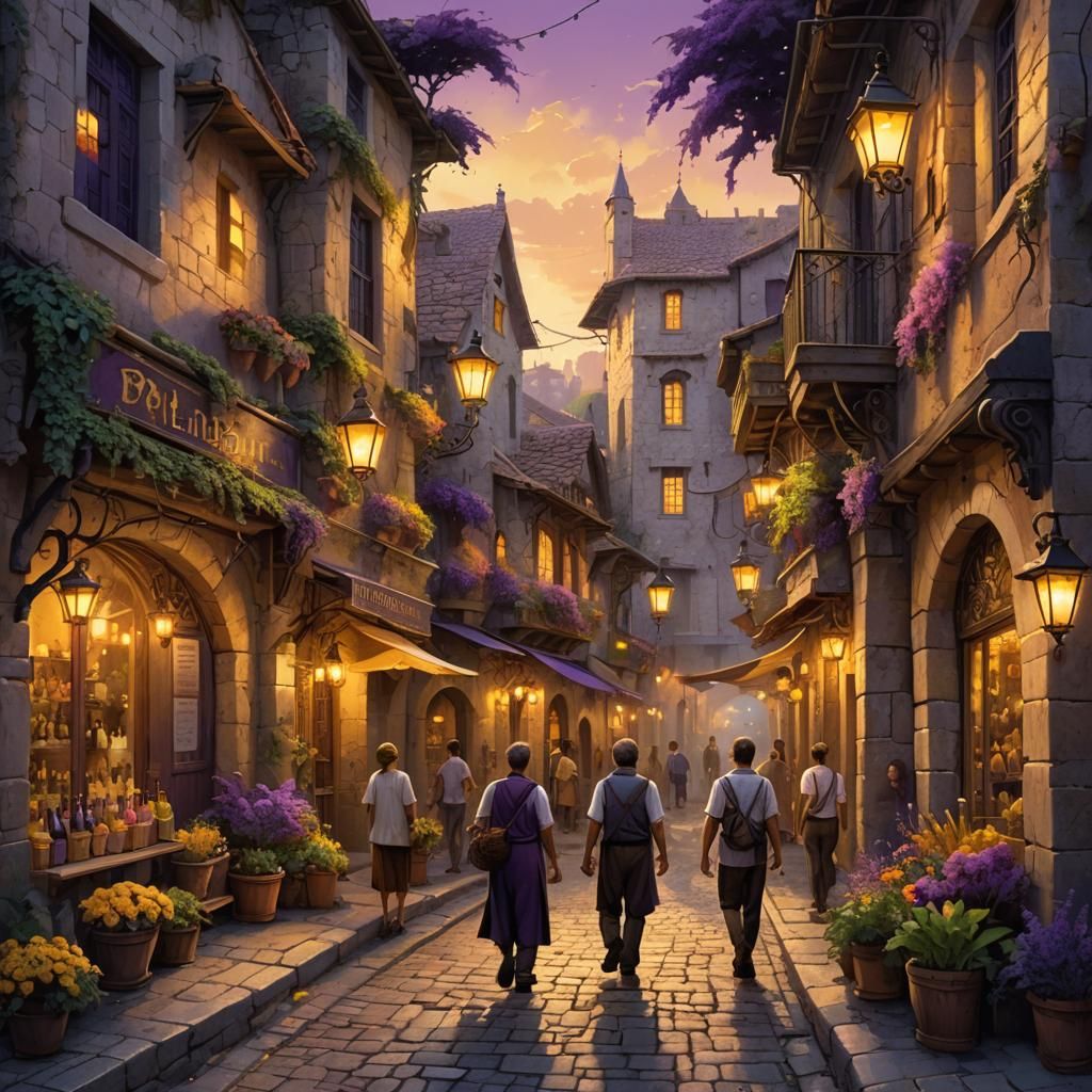 Dark Fantasy Latin Village Concept Art