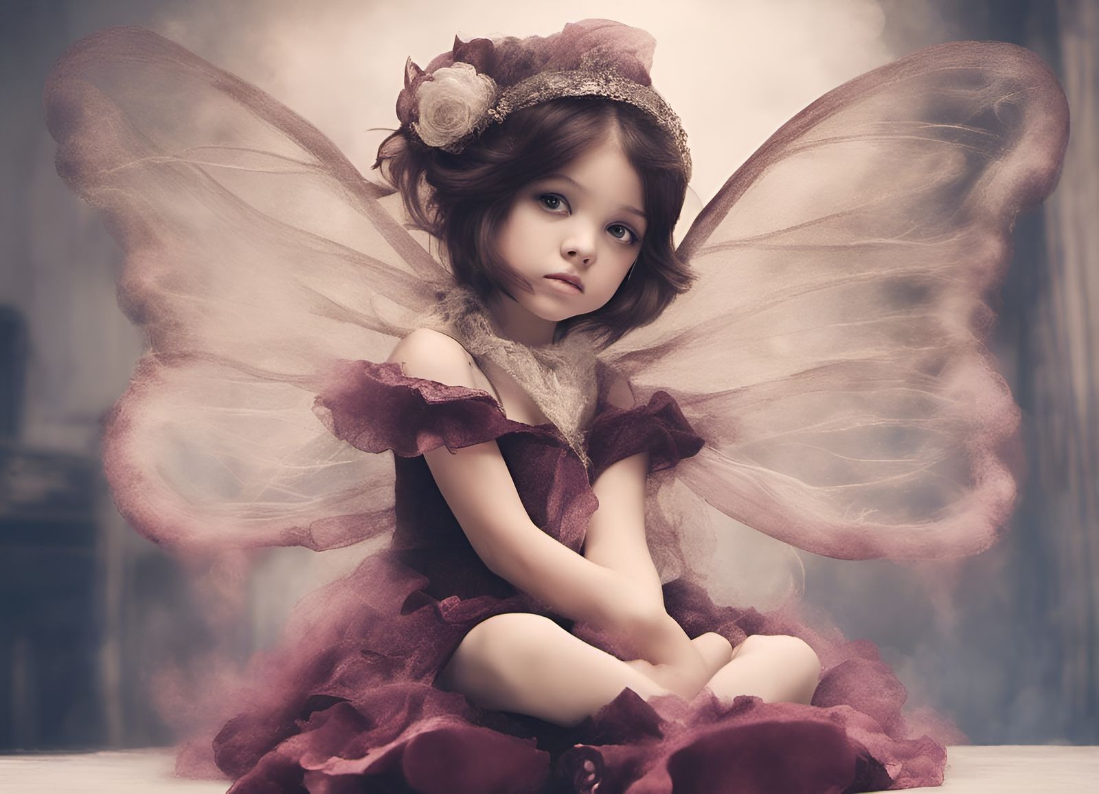 Steampunk Angel Butterfly in Photorealistic Style