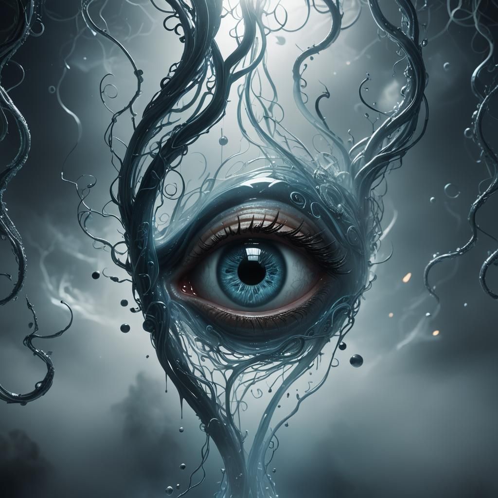 Eerie Glass 'A' in Dark Fantasy 3D Render