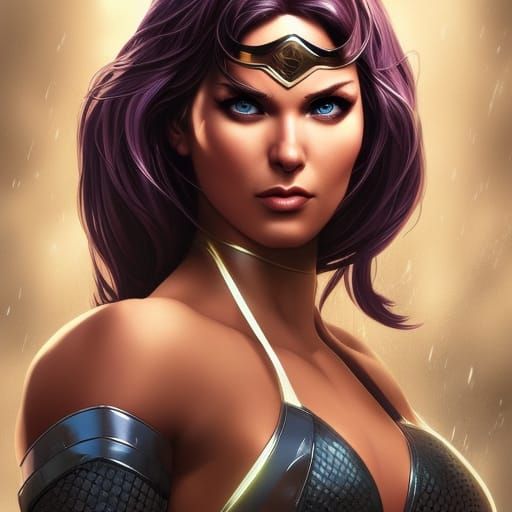 Detailed Female Superhero Battles Books in Marvel Style