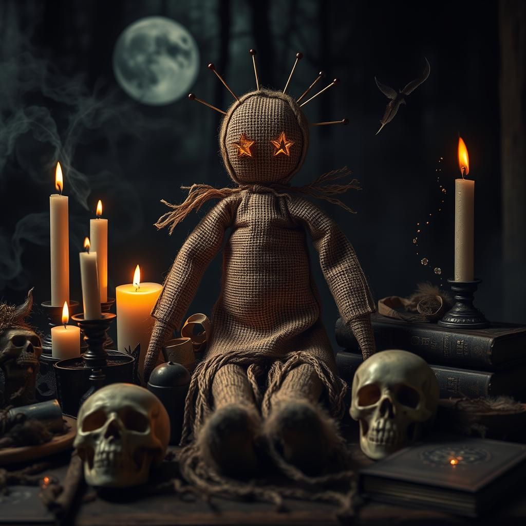 Eerie Voodoo Doll with Mystical Energy