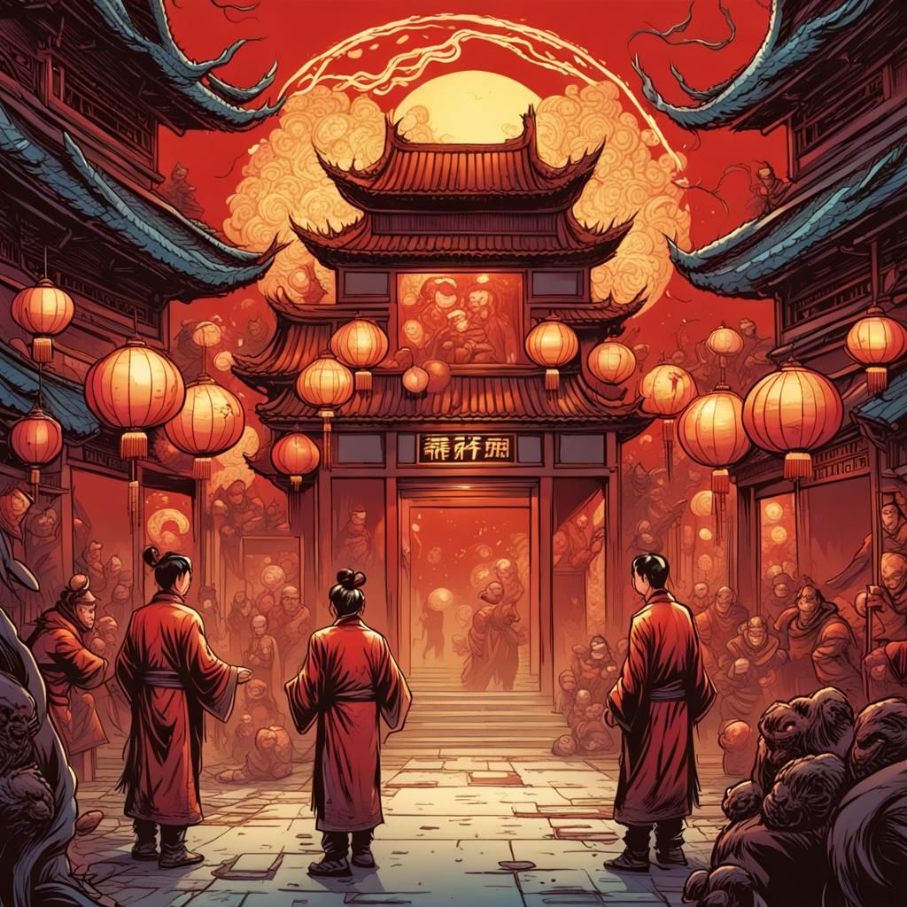 Chinese New Year Comic Book Art