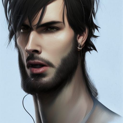 Handsome Anime Man Portrait in 8K Resolution