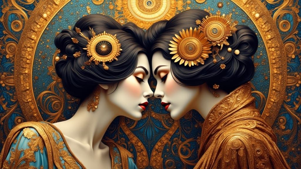 Narcissus and Psyche in Las Vegas by Master Digital Artists