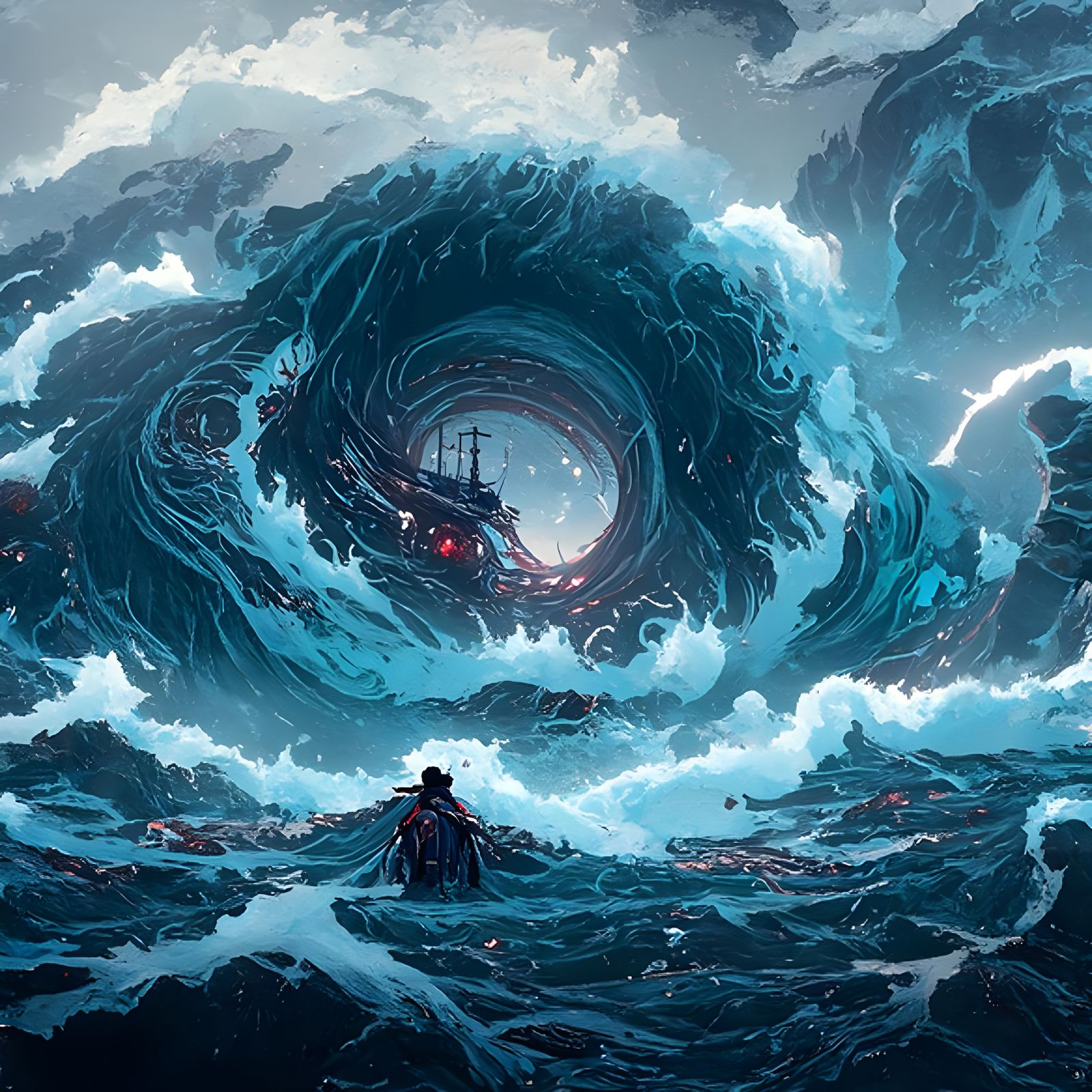 Ocean Maelstrom Digital Illustration