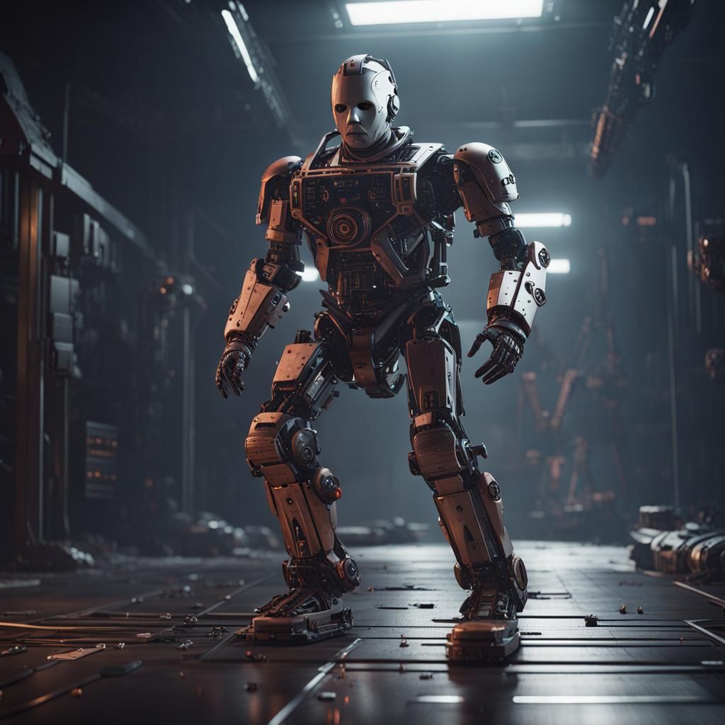 Futuristic Michael Myers with Intricate Mech Details