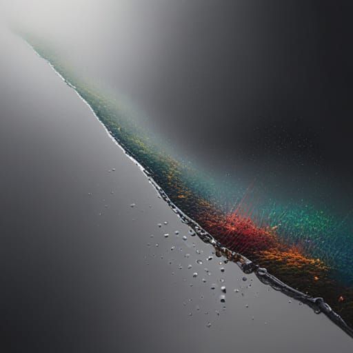 Hyperrealistic Rain Landscape in Splash Art Style