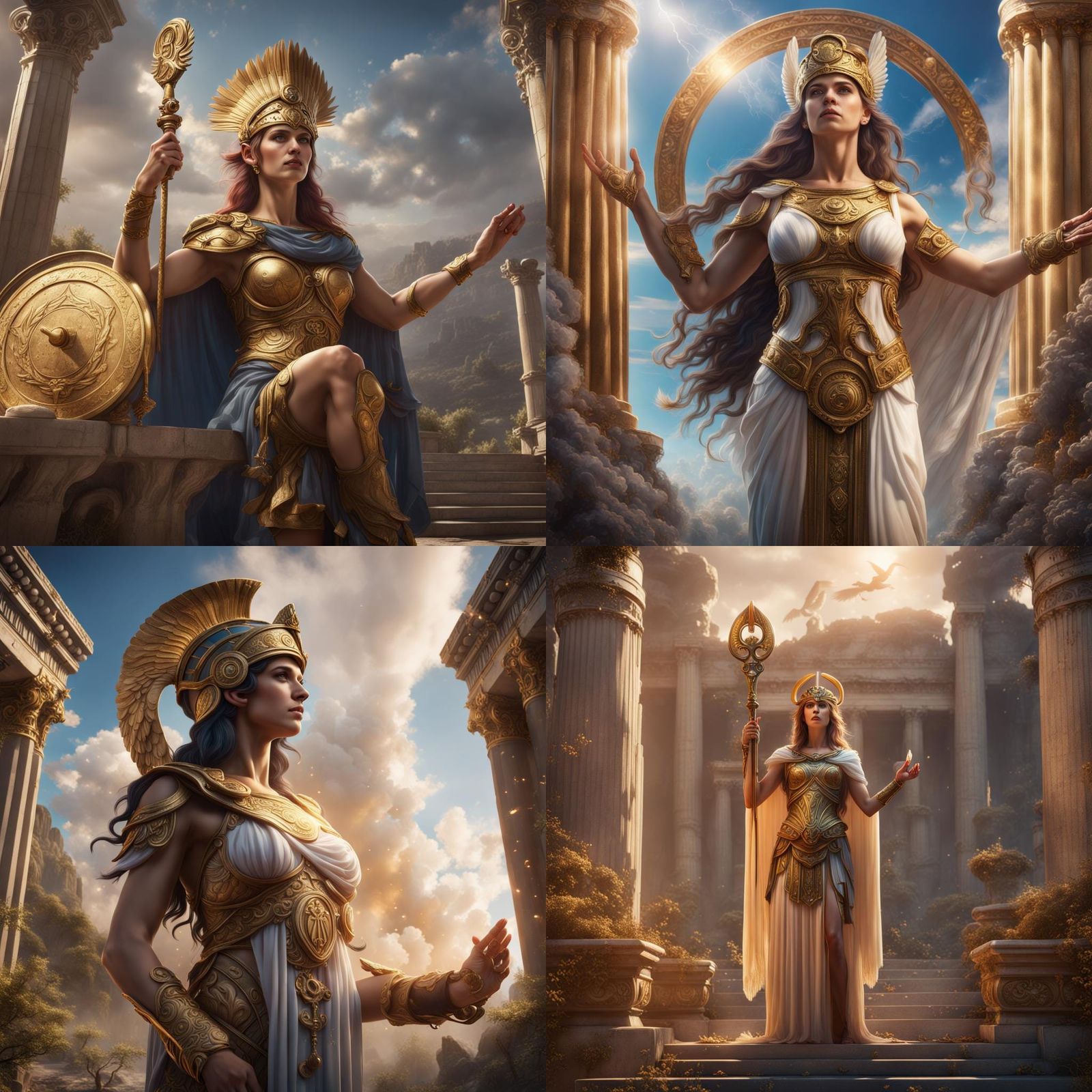 Athena's Blessing: Detailed Fantasy Concept Art