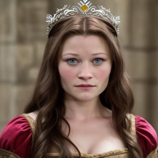 Medieval Princess Portrait with Expressive Features