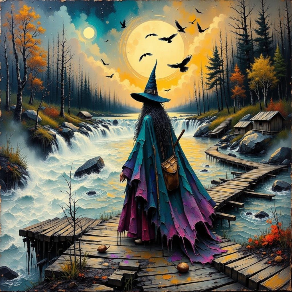 Mysterious River Witch Emerges from Fog