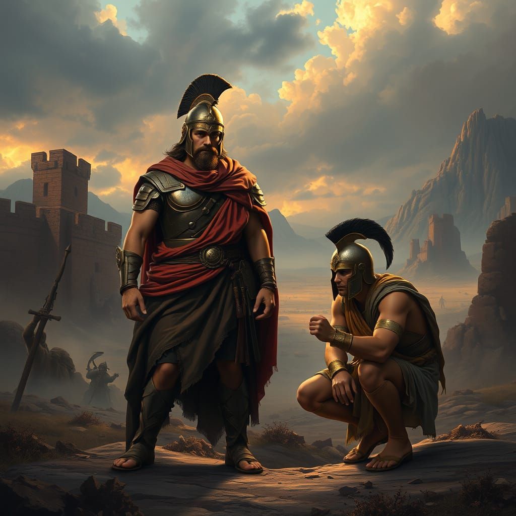 Alexander the Great and Hephaestion in Matte Painting