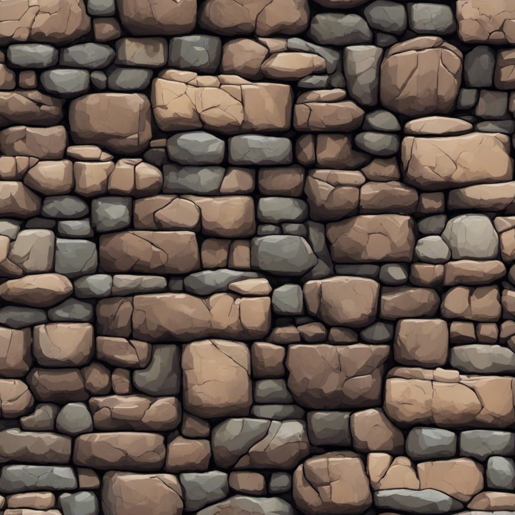 Cartoon Stone Wall Texture for Arcade Game