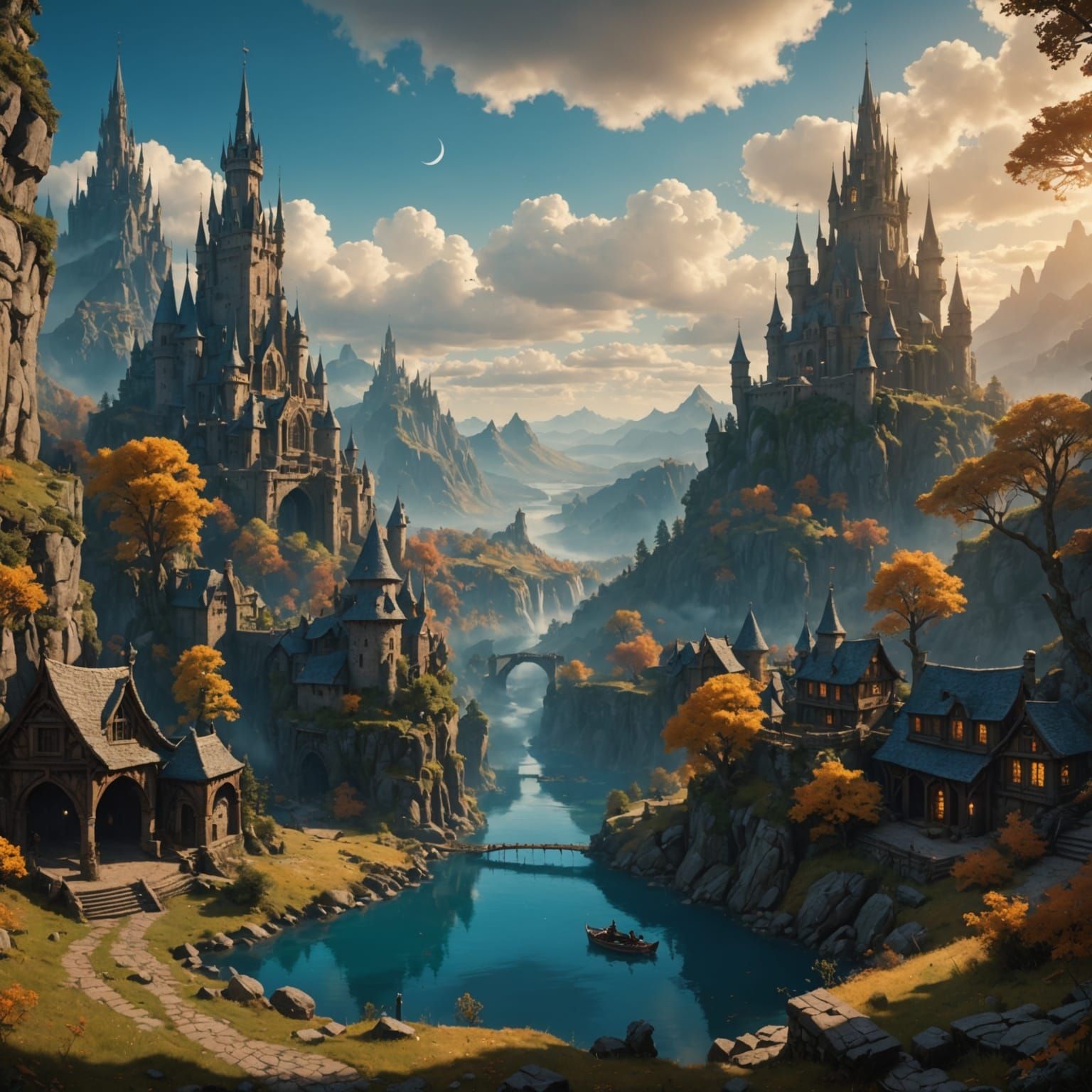 Fantastical Digital Painting in Deep Color, 8K