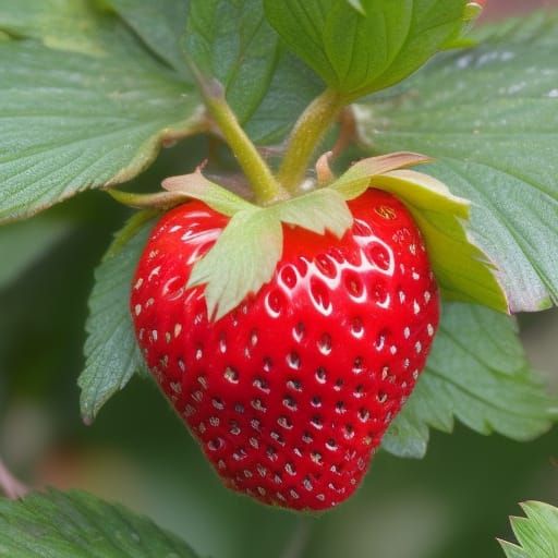 Lush Strawberry Bush Amidst Greenery