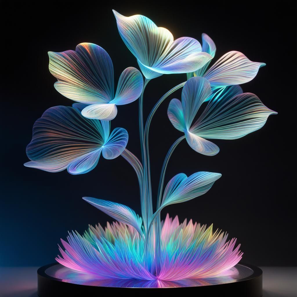 Holographic Dogwood Flowers in Ultra-High Definition