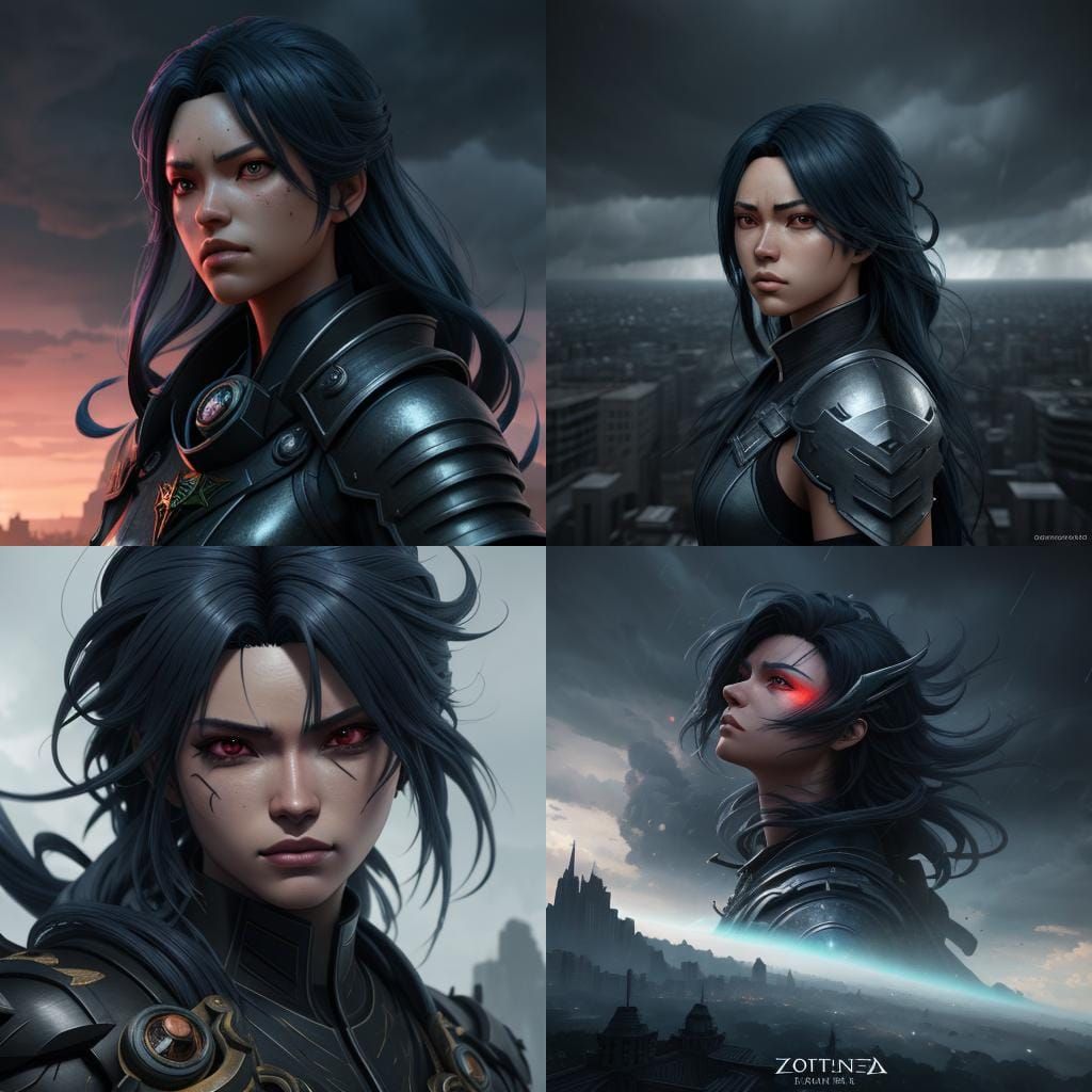 Anime Stormscape: Detailed 3D Art