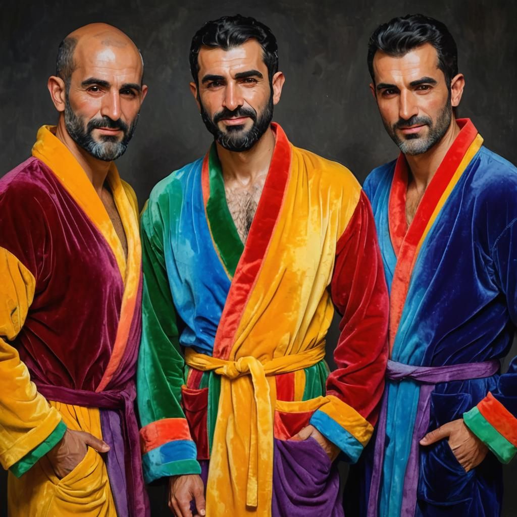 Rainbow Velvet: Art Nouveau Impressionist Portrait