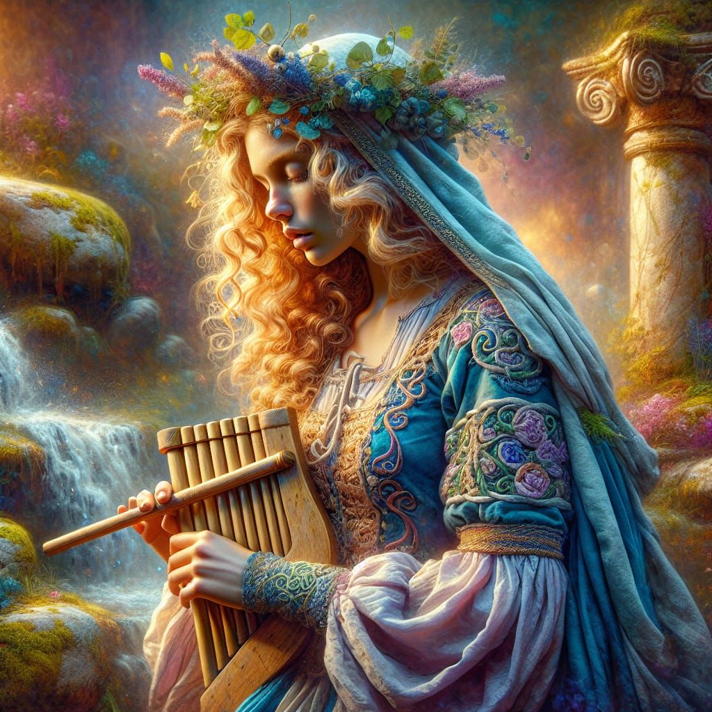 Celtic Goddess of Healing Springs, Digital Matte Painting