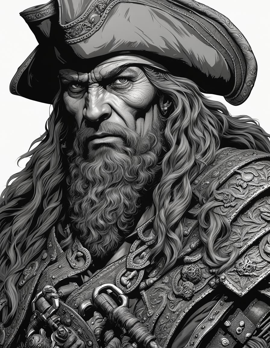 Detailed Pirate Assassin in 8k Resolution