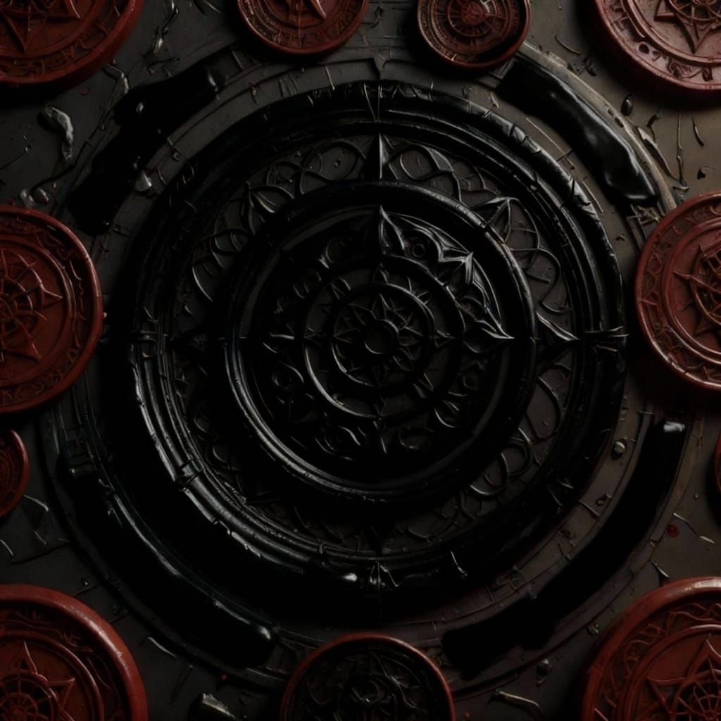 Gothic Vampire Wax Seal with Sacred Geometry