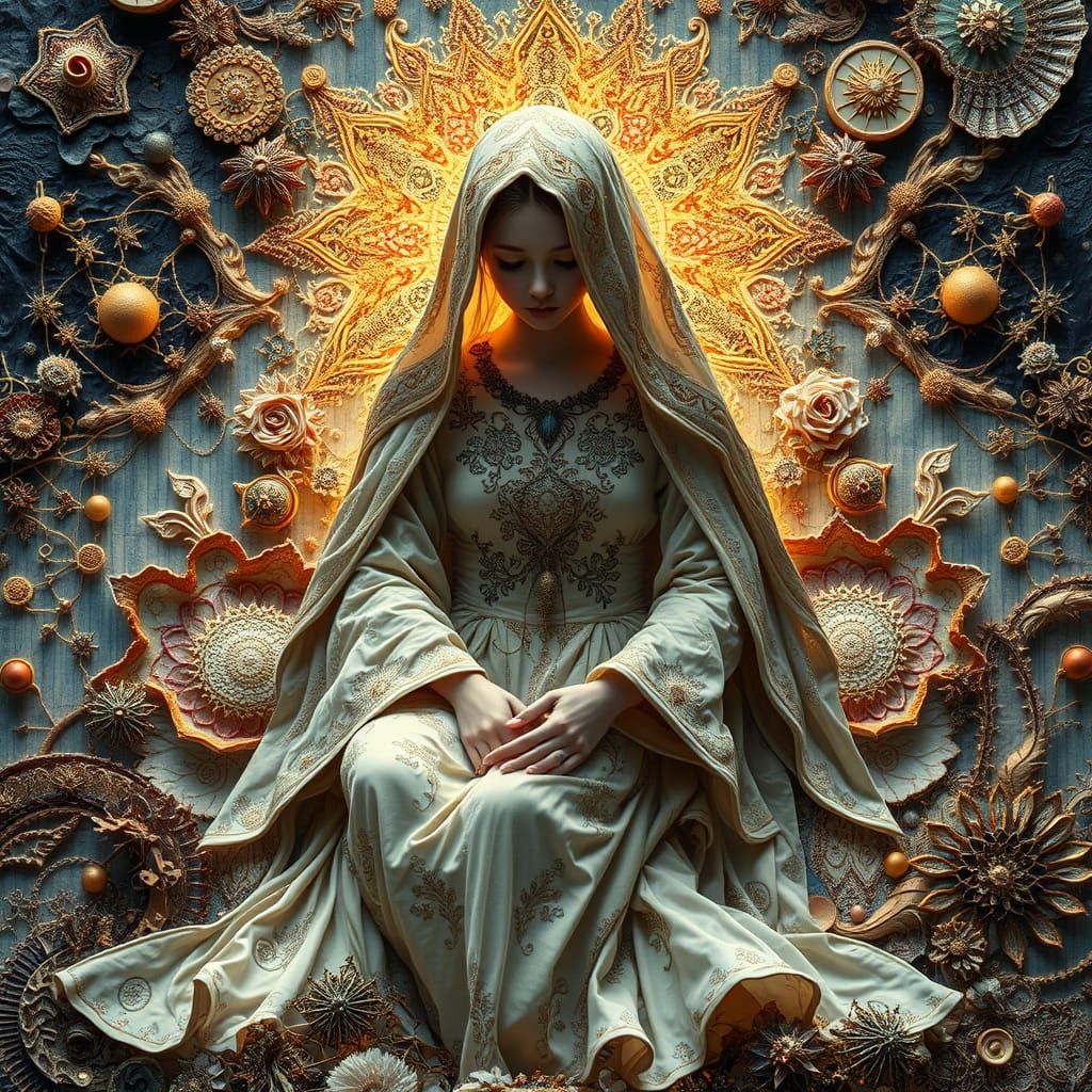 Enigmatic Figure in a Dreamlike Realm