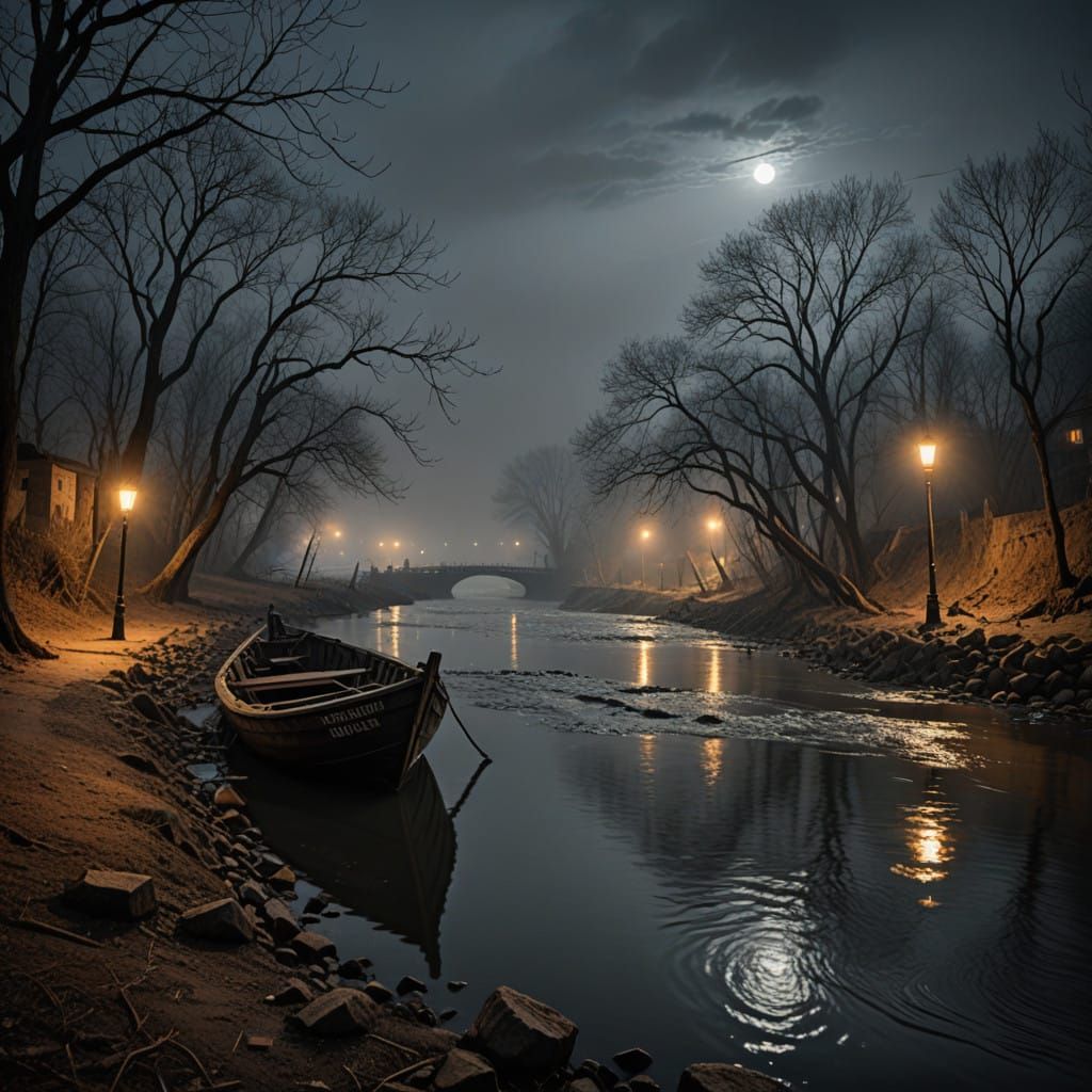 Riverbank Sanctuary in Moody Light