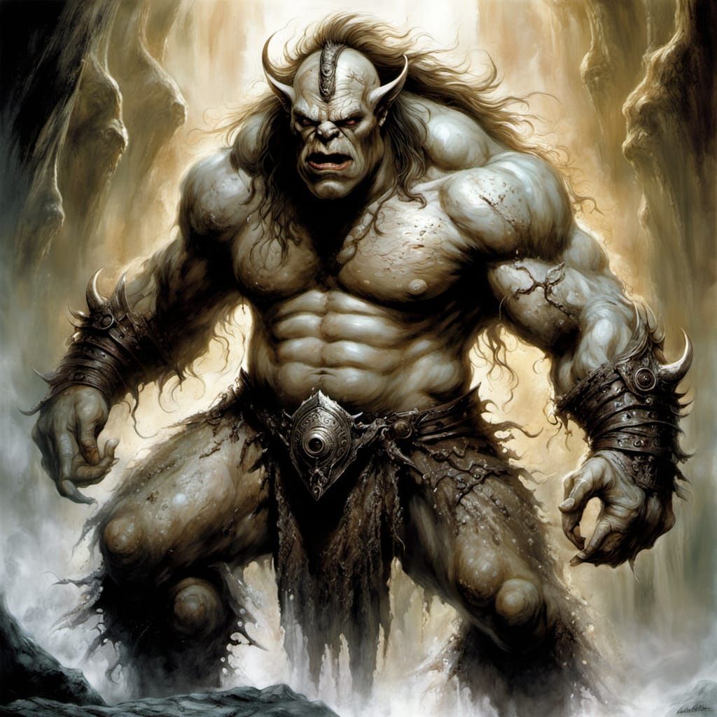 Otherworldly Ogre in Dark Surrealist Style