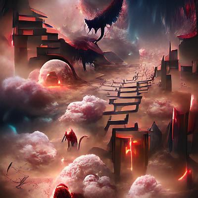 Demonic City in the Sky: A Behance HD Image