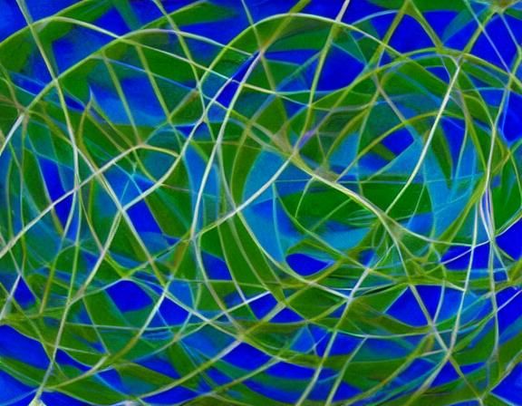 Mesmerizing Kinetic Op Art River Graphic